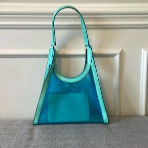 STAUD Blue Marine Green Mesh Rey Bag